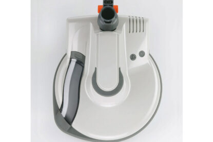 A top down image of a white Sebo floor polisher head