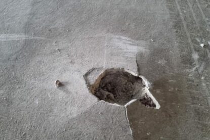 Crack repair before NZ Grinders Tauranga