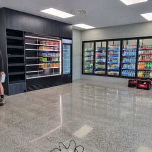 Industrial polished concrete floor service station Tauranga NZ Grinders Challenge Tauriko