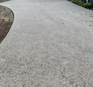 Bush hammer outdoor driveway NZ Grinders Tauranga before