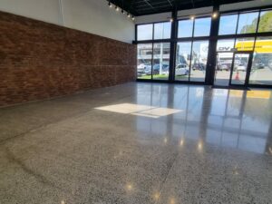 Industrial polished concrete floor Tauranga NZ Grinders