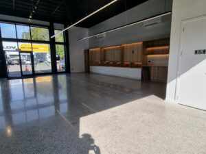 Industrial polished concrete floor Tauranga NZ Grinders