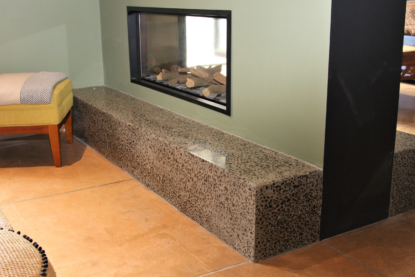 fire hearth with 2 side fire