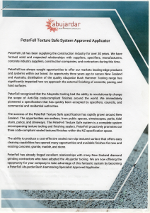 img20220922_10000809 Peter Fell Abujardar certificate NZ Grinders polished concrete Tauranga