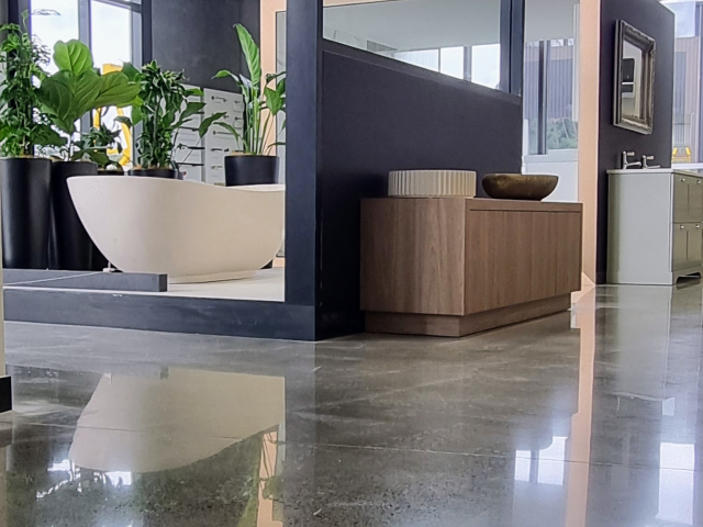Salt and Pepper Polished Concrete Floor