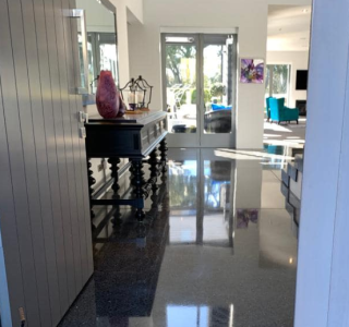Black oxide polished concrete floor nz grinders wellington Tauranga