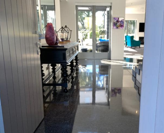 Black oxide polished concrete floor nz grinders wellington Tauranga