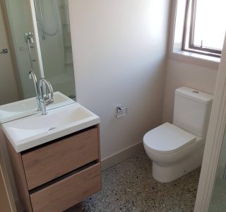Bathroom polished concrete NZ Grinders Tauranga