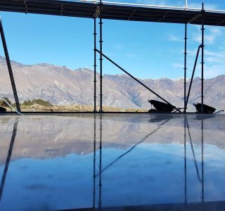 Polished concrete floor lounge Tauranga Wellington