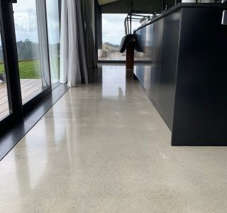 Salt and Pepper polished concrete floor tauranga wellijngton NZ Grinders