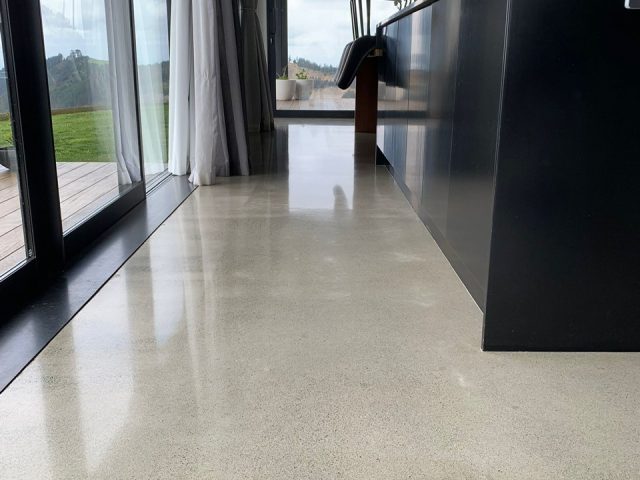 Salt and Pepper Concrete Floor Finish