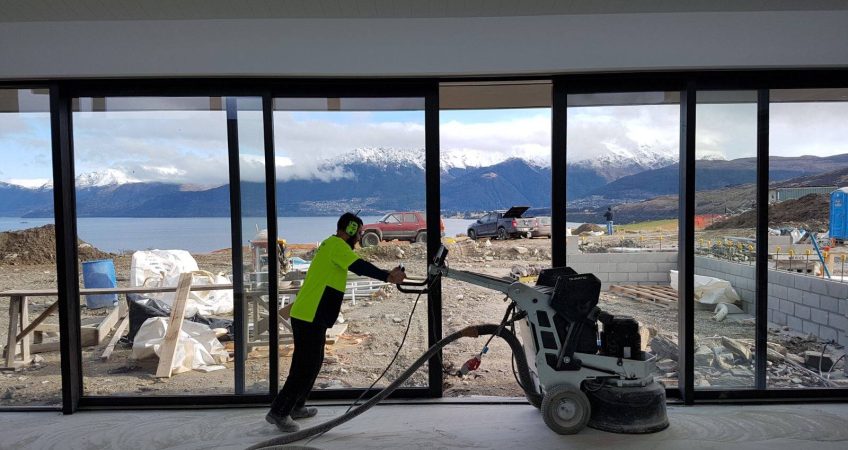 Concrete prep, grind, polish and coat