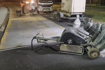 NZ Grinders Tauranga State Highway Bauxite removal roading