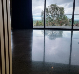 Polished concrete lounge