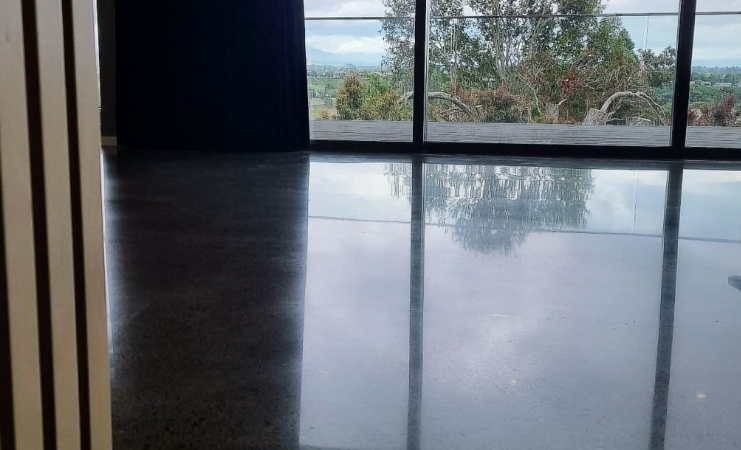 Polished concrete lounge
