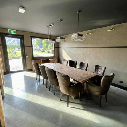 Marble Exposure polished concrete NZ Grinders Warehouse Tauranga Boardroom