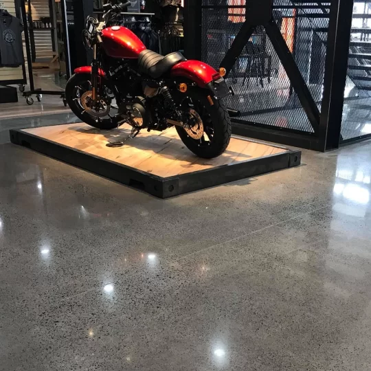 Full stone exposure aggregate floor NZ Grinders Tauranga Queenstown