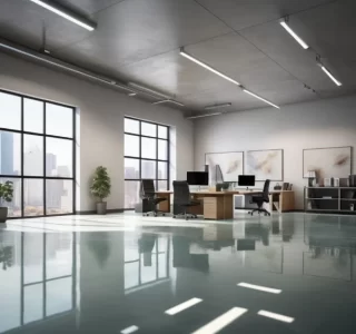 office with epoxy floor