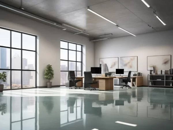office with epoxy floor