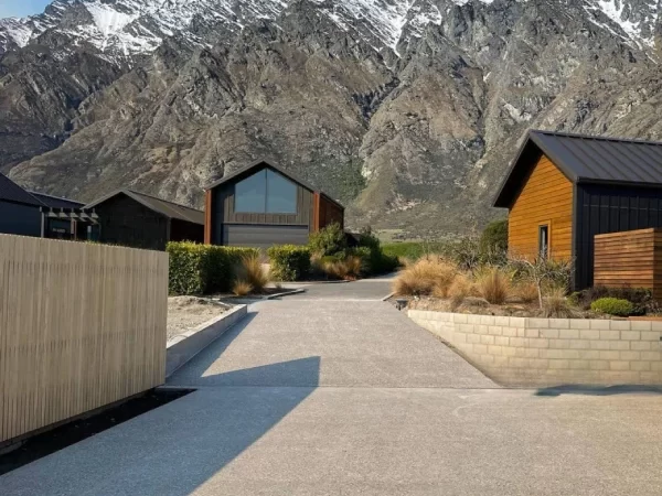 Acid wash concrete driveway NZ Grinders Queenstown