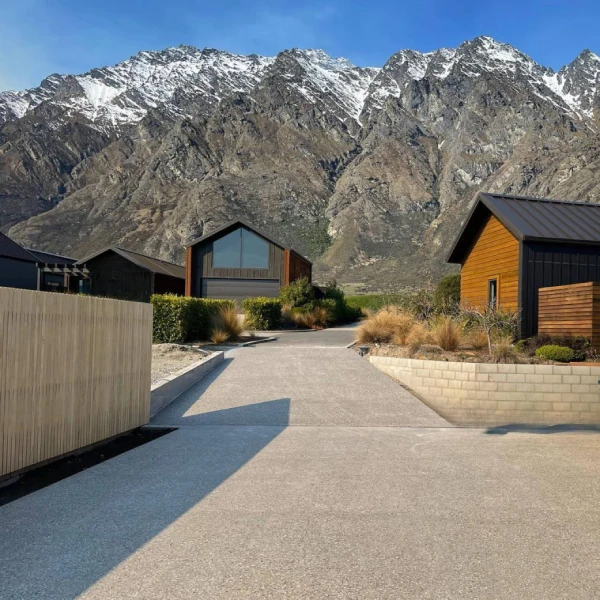 Acid wash concrete driveway NZ Grinders Queenstown