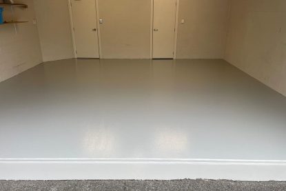 grey Garage epoxy floor Tauranga