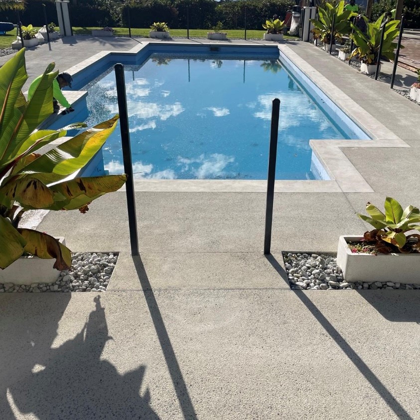 Pool after refurbishment repairs NZ Grinders